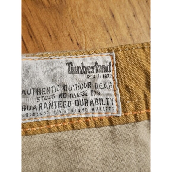 TIMBERLAND Shorts Khaki Brown Cargo Outdoor Gear Stretch Men Size 38 - Picture 9 of 12
